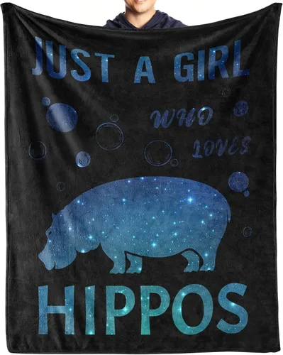 Regalos de manta de hipopótamo, 76x102 cm Manta de hipopótamo suave de franela, regalos cálidos y ligeros de hipopótamo para niñas y niños