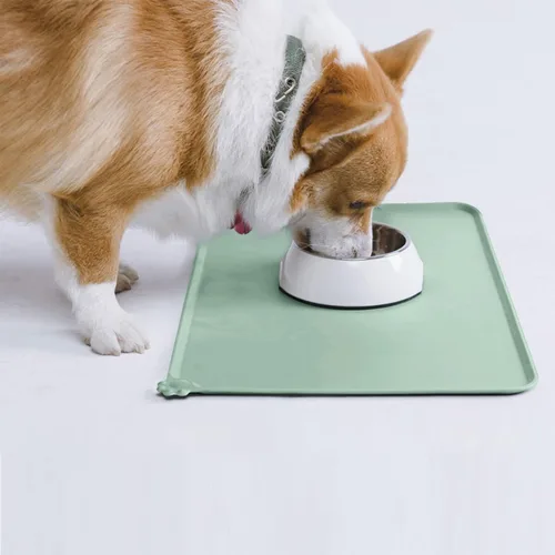 Miniatura 7 de AUDWUD - Tapete de silicona impermeable para alimentación de mascotas, antideslizante, tapete para tazón de perros para comida y agua Lake