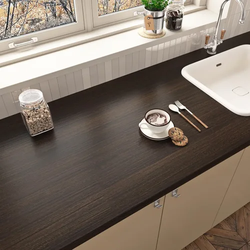 Miniatura 10 de Wallercity Deed - Papel de contacto de grano de madera marrón para encimeras, papel tapiz de madera para despegar y pegar para baño, cocina, vinilo