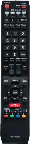 GB118WJSA - Control remoto de repuesto para Smart TV Sharp AQUOS TV GB005WJSA GB004WJS GA890WJSA LC60C6600U LC60EQ10U LC60EQ30U LC60LE660U LC70EQ10U