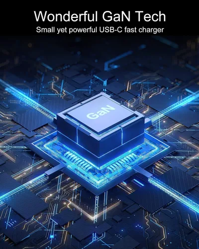 Miniatura 9 de Cargador USB C de 60 W de carga rápida, Nekteck GaN Tech PD 3.0 de carga rápida con enchufe plegable, compatible con MacBook Air/Pro, iPhone