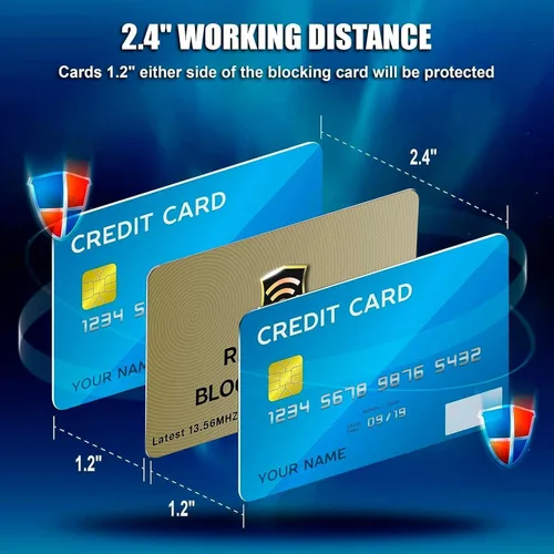 Miniatura 4 de SaiTech IT Tarjetas RFID, paquete de 5 tarjetas que protegen todo el monedero para hombres y mujeres, NFC sin contacto, protector de tarjeta
