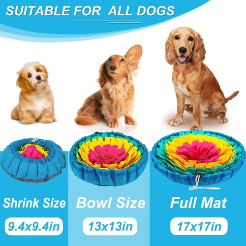 Miniatura 3 de Vivifying Tapete de olfateo para perros, juguetes de rompecabezas ajustables para perros tapete para olfatear, juguetes interactivos de Rojo