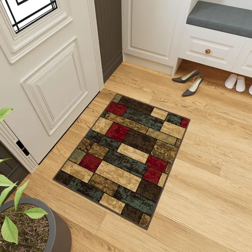 Miniatura 34 de Ottomanson Alfombras de 5 x 6 pies 6 pulgadas para sala de estar, alfombra de área para dormitorio, antideslizante, duradera y grande para zonas