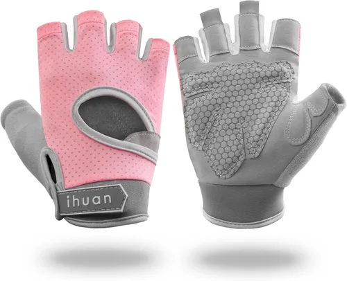 Ihuan Nuevos Guantes de Entrenamiento Transpirables para Hombres y Mujeres - Sin Más Sudor y Protección Completa de la Palma para Gimnasio,