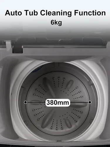 Miniatura 7 de KRIB BLING - Lavadora completamente automática con bomba de drenaje, lavadora compacta de 17.7 libras, 10 programas de lavado y 8 niveles de agua