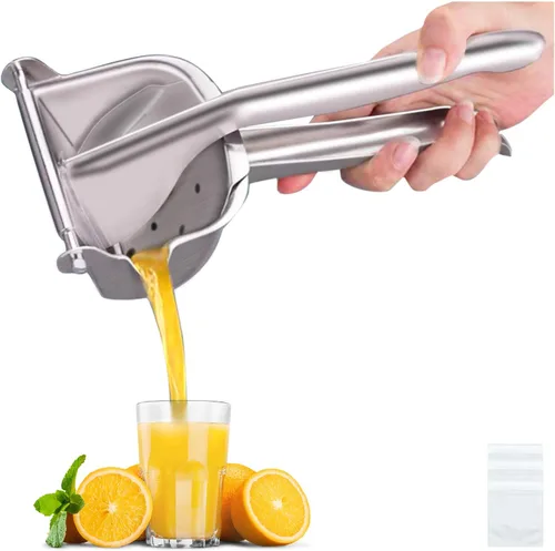 Miniatura 7 de Exprimidor de Limón de Acero Inoxidable Real, Exprimidor de Cítricos, Prensa Manual de Servicio Pesado, Extractor de Jugo Manual por Presión