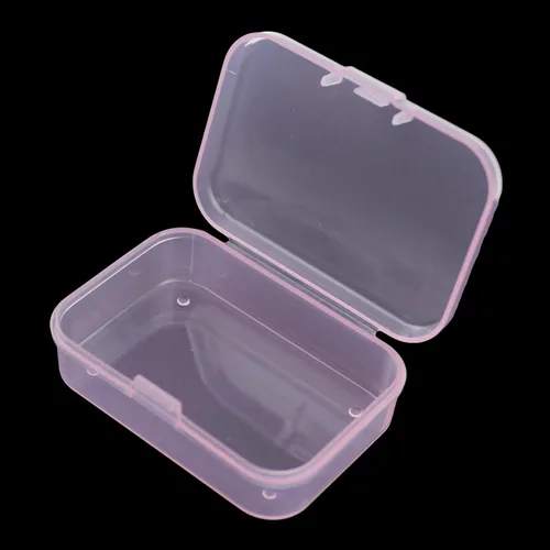 Miniatura 5 de Goodma Juego de 30 mini cajas rectangulares de plástico vacías con organizador de almacenamiento y tapas con bisagras para artículos pequeños y Rosa