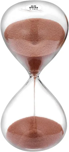 Miniatura 9 de Reloj de arena con temporizador de arena de 1 minuto con arena de color marrón, reloj de arena grande de 1 minuto, reloj de arena de 1 minuto