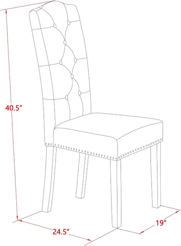 Miniatura 13 de East West Furniture ANEL3-ANA-05 Juego de mesa y sillas de cocina de 3 piezas contiene una mesa redonda de comedor con pedestal y 2 sillas Parsons