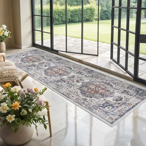 Miniatura 2 de Alfombra Lavable para Pasillo de 2x10 Pulgadas - Alfombras de Cocina para Entrada, Alfombra Vintage Suave, Alfombra Antideslizante para Piso