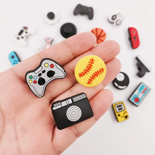Miniatura 3 de 25 o 30 piezas de dijes para zapatos deportivos para niños y hombres, para videojuegos, camping, pesca, zuecos, decoración de zapatos, accesorios