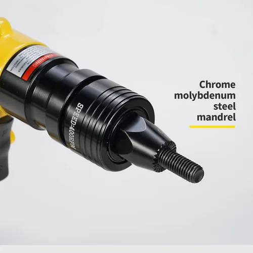 Miniatura 3 de Cabeza de pistola neumática de tuerca de remache autobloqueante de 1/4 con mandril de repuesto cada 5 piezas para herramienta de remache neumática e