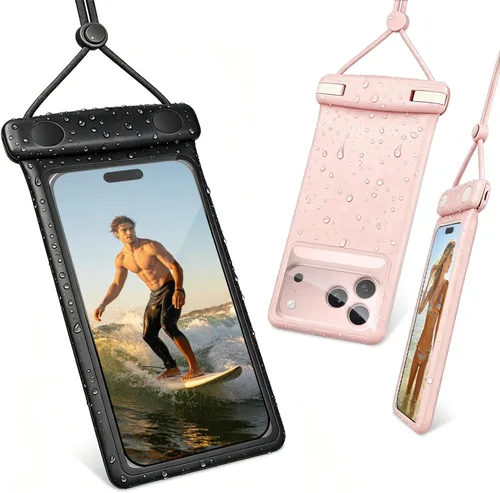 Miniatura 15 de wellhouse Bolsa impermeable para teléfono, funda impermeable para iPhone 17 16 15 14 Pro Max XS Samsung, IPX8 3D bolsa seca para teléfono celular