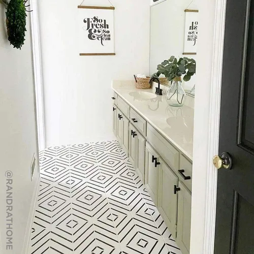 Miniatura 3 de Plantilla de azulejos lineales – Plantillas geométricas para pintar azulejos – Plantillas de azulejos reutilizables para cambio de imagen del hogar