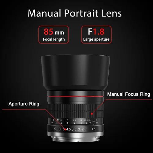 Miniatura 2 de Objetivo retrato de 85 mm f1.8 - Objetivo EF para Canon, enfoque manual (MF) para Canon EOS Rebel T8i T7i T7 T6 T6s T6i SL3 SL2 90D 80D 77D 4000D