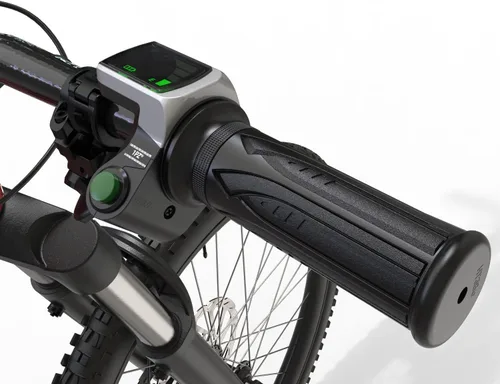 Miniatura 3 de 1PZ Acelerador giratorio de bicicleta eléctrica de 36 V con pantalla de voltaje LCD, agarre de acelerador de scooter impermeable compatible
