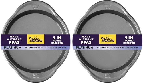Wilton Advance Select Premium - Molde redondo antiadherente de 9 pulgadas, acero, plateado (paquete de 2)