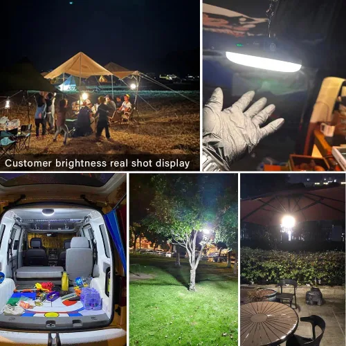 Miniatura 8 de Luces de campamento para tienda de campaña de 4500 lúmenes, 45 W, recargable, linterna LED magnética, toldo portátil USB para exteriores, luces