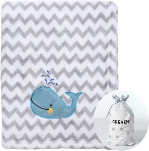 Miniatura 22 de CREVENT Manta de Felpa Sedosa y Linda para Bebé Niñas & Niños, Recién Nacidos, Bebés, Cuna, Cochecito, Silla de Paseo, Regalo Adecuado para Todas