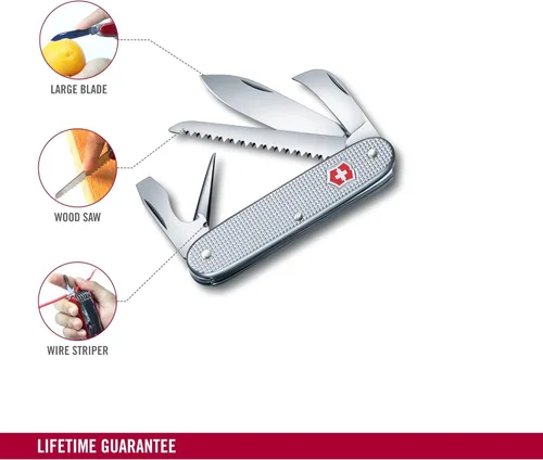 Miniatura 3 de Victorinox Swiss Army 7 Navaja Suiza, Navaja de Bolsillo de 7 Funciones Hecho en Suiza con 2 Hojas (Hoja Grande y de Poda), Sierra para Madera