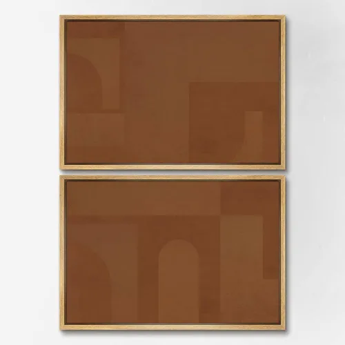 Miniatura 78 de SIGNWIN Lienzo enmarcado para pared, juego de arte sereno de paisaje de pantanos, ilustración rústica, arte moderno, minimalismo, decorativo