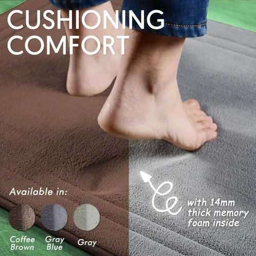 Miniatura 3 de Ultima Comfort - Tapete de espuma viscoelástica, 17 x 47 pulgadas, antideslizante, tapete de baño extralargo para baño, cocina y dormitorio