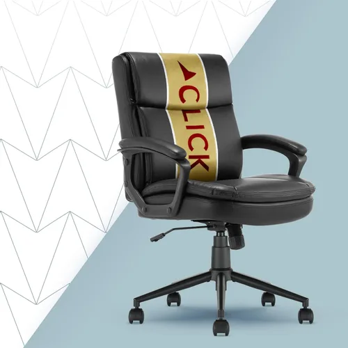 Miniatura 13 de Transform 2.0 Silla de oficina ergonómica, silla de escritorio con respaldo medio con brazos acolchados, soporte lumbar, altura ajustable, Blanco