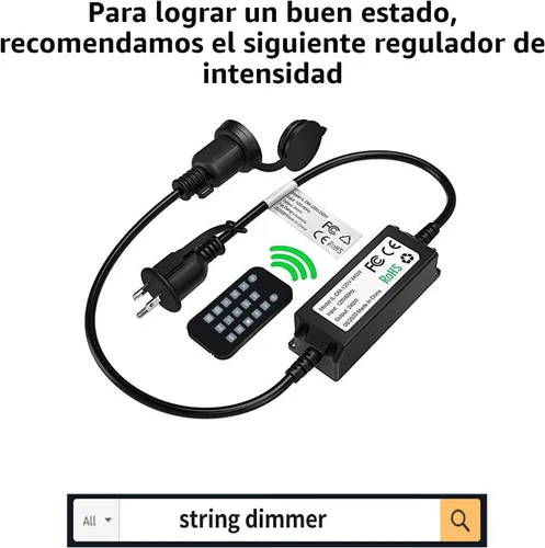 Miniatura 4 de VISTERLITE Bombillas LED de repuesto S14 inastillables, 2 W, equivalente a 11-25 vatios, blanco cálido 2200 K, tira de luces para exteriores