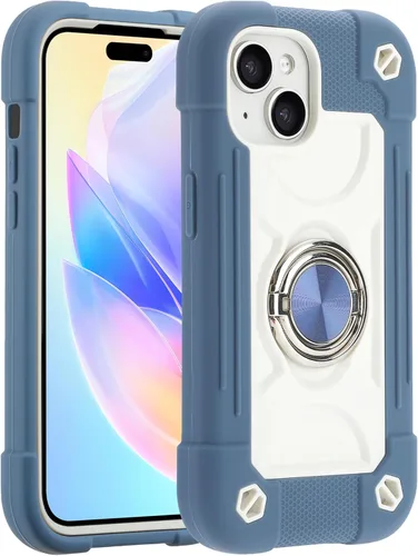Miniatura 56 de MARKILL Funda compatible con iPhone 15 de 6.1 pulgadas con soporte integrado, [grado militar resistente de cuerpo completo] protección contra Rosa
