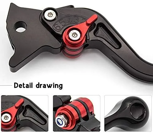 Miniatura 3 de FXCNC Palancas de freno de embrague ajustables CNC Billet compatibles con Warrior Raptor 350 YFM350 2002-2004, Raptor YFM660 01-05, TTR125L/LE/LW