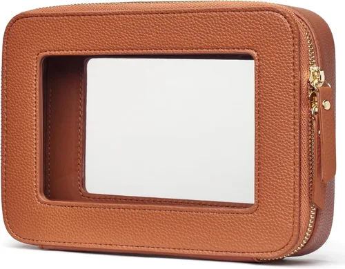 Miniatura 65 de Bolsa de maquillaje transparente Popvibe, estuche de cosméticos de viaje con cremallera, bolsa de aseo transparente con cremallera, organizador Malva