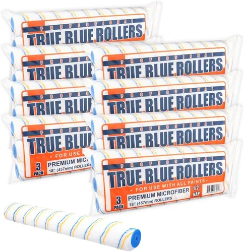 Miniatura 11 de Fundas para rodillos de pintura profesionales True Blue de 18 pulgadas, 18 pulgadas, mejores para todos los tipos de superficies de pintura, paquete