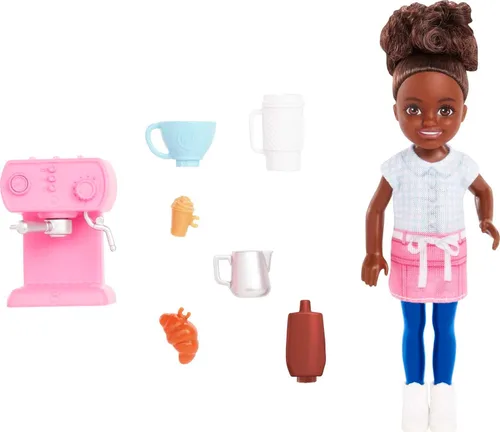 Miniatura 6 de Set de juego Barbie, muñeca pequeña Chelsea que puede ser rubia de socorrista con atuendo y 6 accesorios profesionales