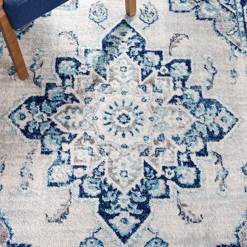 Miniatura 6 de SAFAVIEH Tulum Collection - Alfombra para pasillo, 2 x 9 pies, diseño de medallón, no desprende pelusa y fácil de limpiar, ideal para sala de estar