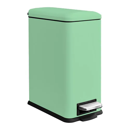Miniatura 17 de Cubo de basura pequeño para baño con tapa, cubo de basura de 1.3 galones con cubo interior extraíble, cubo de basura delgado con tapa de cierre