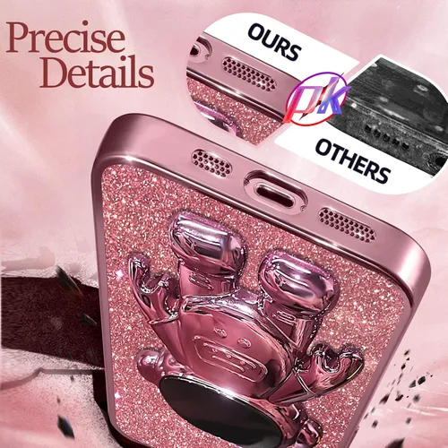 Miniatura 113 de Buleens Funda para iPhone 11 Pro Max Astronauta, Fundas Transparentes para iPhone 11 ProMax con Papel con Purpurina y Soporte de Astronauta, Mujeres