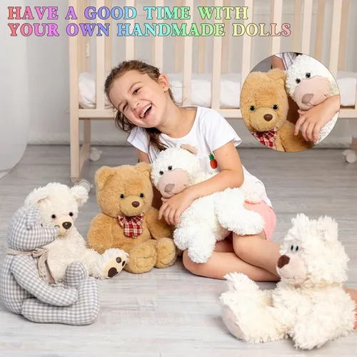Miniatura 6 de MUCUNNIA 120 ojos de seguridad de 0.315 pulgadas para Amigurumi Ojos de seguridad de plástico con purpurina para ganchillo con arandelas, ojos