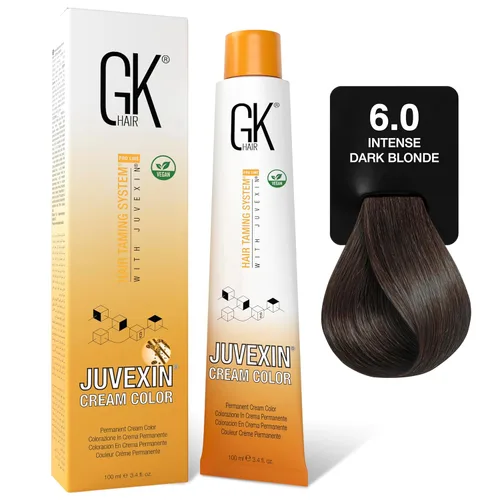 Miniatura 11 de GK HAIR Color Cream 5.0 castaño claro natural intenso – 100% cobertura de canas Resultados semipermanentes 8–10 Vol Semi 20-30-40 Vol