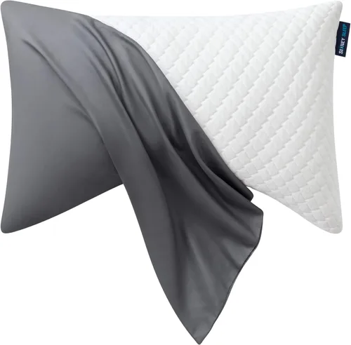 Miniatura 8 de Sidney Sleep Fundas de Almohada Curvas - Cierre de Cremallera de Longitud Completa - Microfibra Cepillada Suave Premium - 20 x 37 Pulgadas - Se