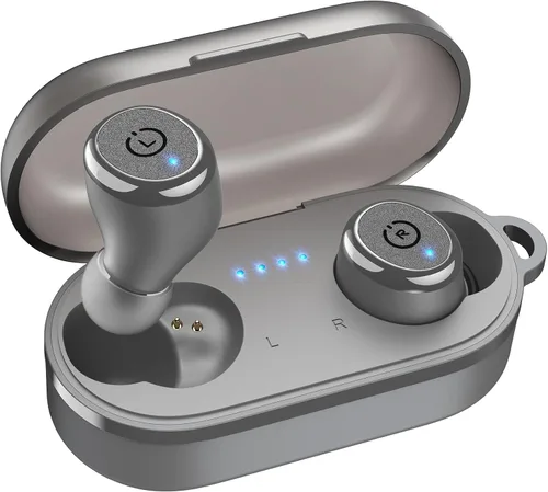 TOZO Auriculares inalámbricos T10 Bluetooth 5.3, aplicación para personalizar ecualizador, diseño ergonómico, tiempo de reproducción de 55 horas,