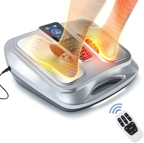 OSITO Estimulador de circulación de pies con calor, apto para FSA o HSA, masajeador de pies EMS para neuropatía, alivio del dolor, masajeador de