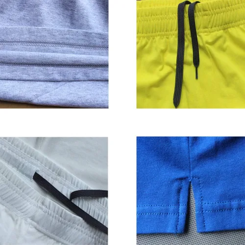 Miniatura 6 de Pantalones cortos de entrenamiento para hombre, de 3 pulgadas, entrepierna de algodón sin bolsillo
