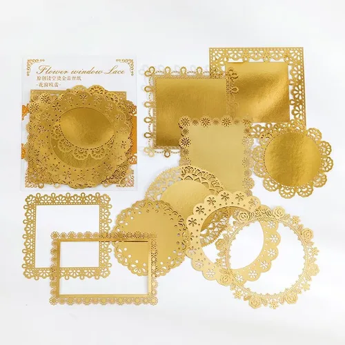 Miniatura 15 de Kit de papel para álbum de recortes, organizador de diario de collage redondo hueco, materiales para adultos, suministros de decoración de diario