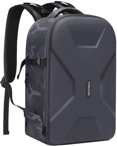 MOSISO Mochila para cámara, DSLR/SLR/SLR/sin espejo, bolsa para cámara fotográfica de camuflaje impermeable con soporte para trípode y compartimento