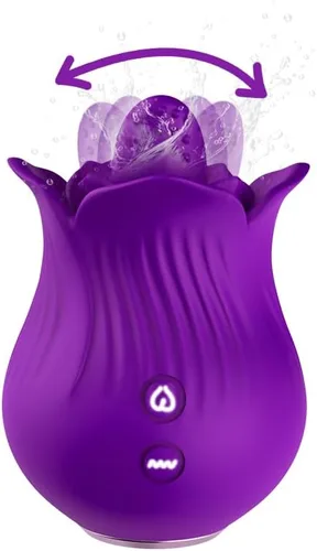 Miniatura 6 de Juguete sexual de rosas, varita vibradora de clítoris lamiendo la lengua, vibradores de punto G para mujeres, mini vibrador para clítoris