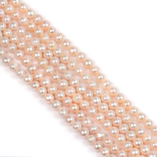 Miniatura 23 de Cuentas de perlas de arroz de agua dulce naturales de 0.35 a 0.35 pulgadas, perlas auténticas de 14 pulgadas, cuentas sueltas para hacer joyas