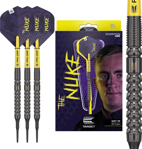 Miniatura 7 de Target Darts Luke Littler G1 Steel Tip Swiss Point Darts, 90% Tungsten Dart, 22G/23G/24G Generation 1 Steel Tip Dart, Player Edition Swiss Points
