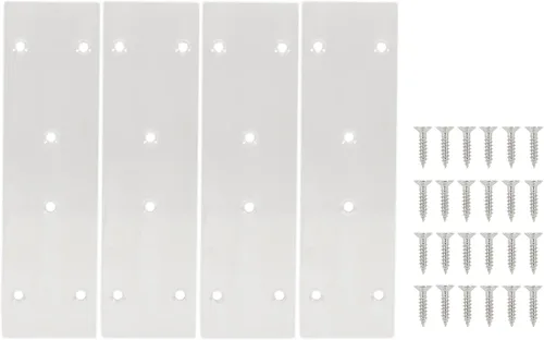 Miniatura 21 de 10 placas reparadoras resistentes, soporte plano de acero inoxidable, soporte recto, placas de fijación, conector de unión para muebles de madera