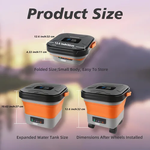 Miniatura 7 de Lavadora a presión inalámbrica con tanque de 3.5 galones con rueda universal, boquilla 6 en 1, máximo 620 PSI, manguera de 16.4 pies, batería